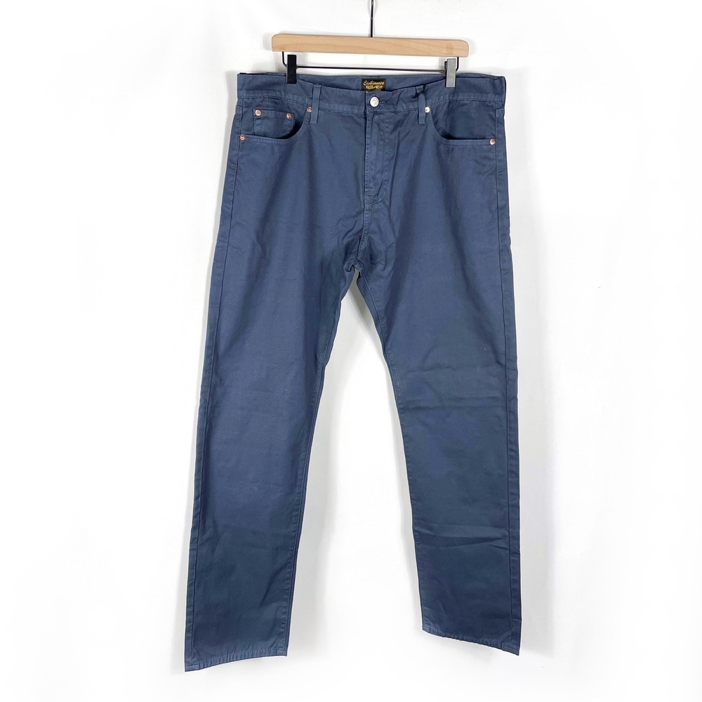 Civilianaire 5-Pocket Slim Fit‎ Twill Pants Dark Slate Blue Chino Sz 37 Men's